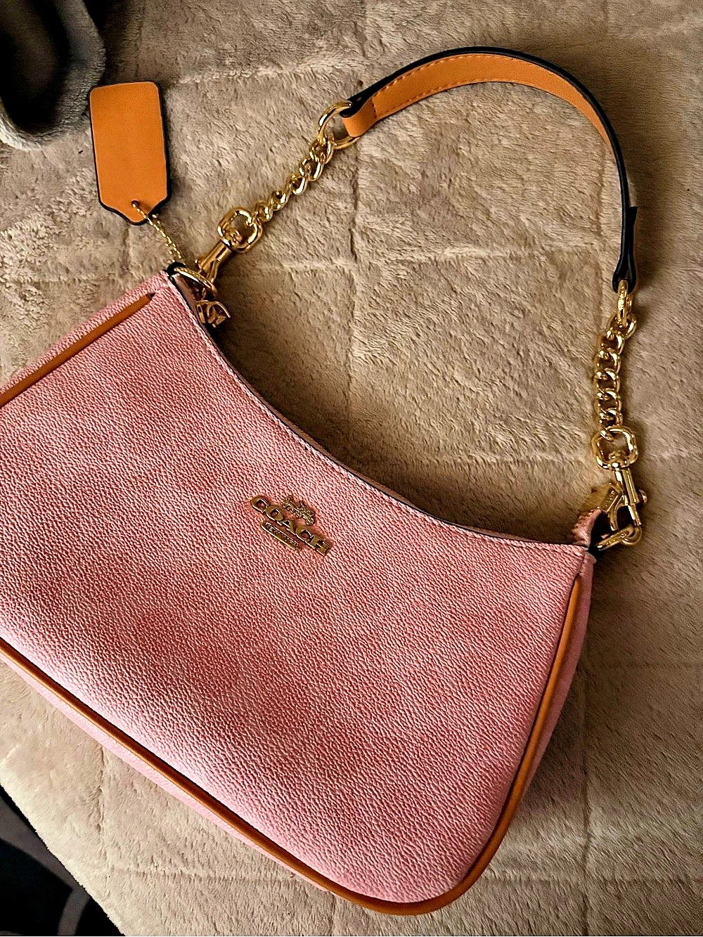 Coach Teri Shoulder Bag In Signature Canvas Pink